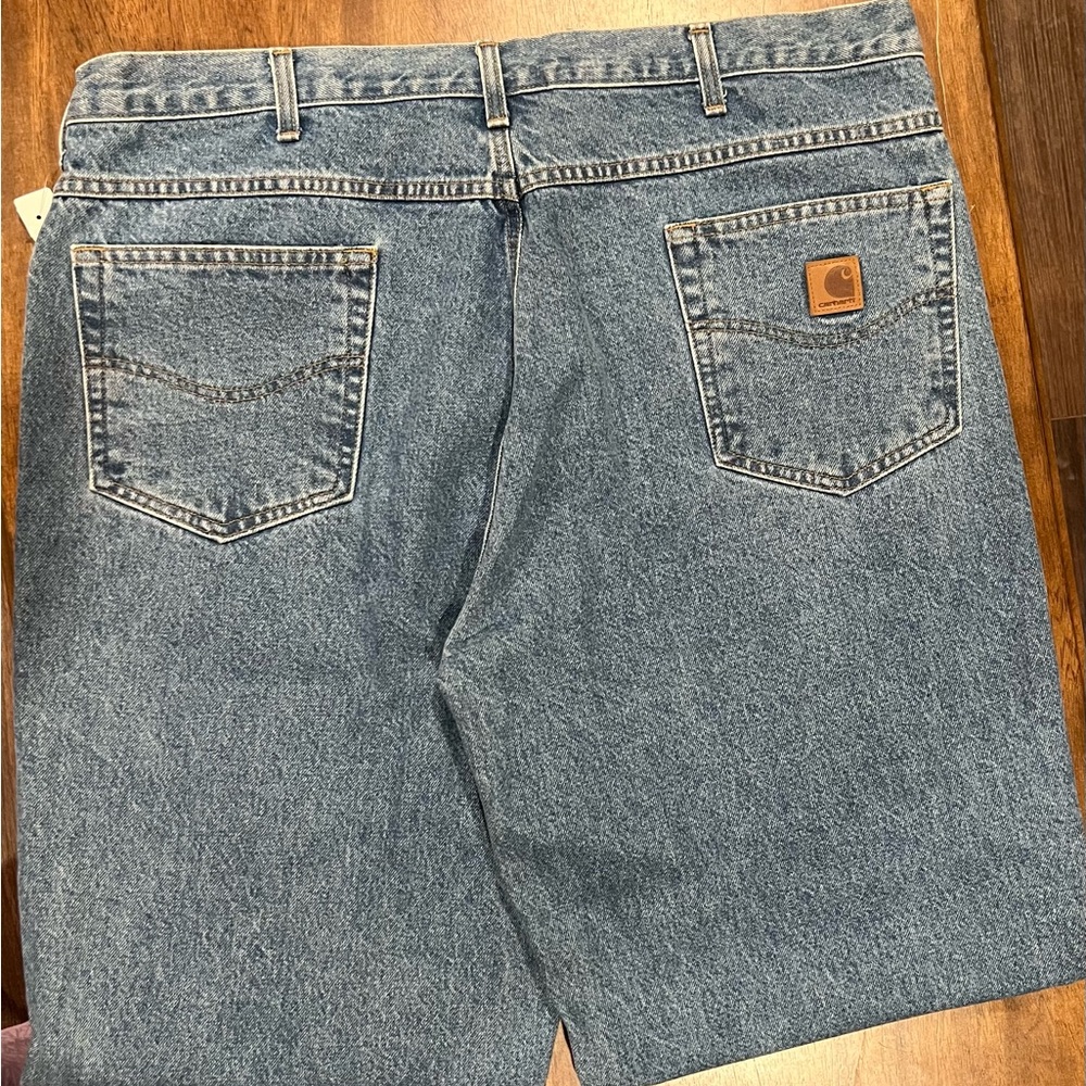 Carhartt Big/Tall Light Wash Blue Men's Relaxed Jeans - Picture 2 of 6